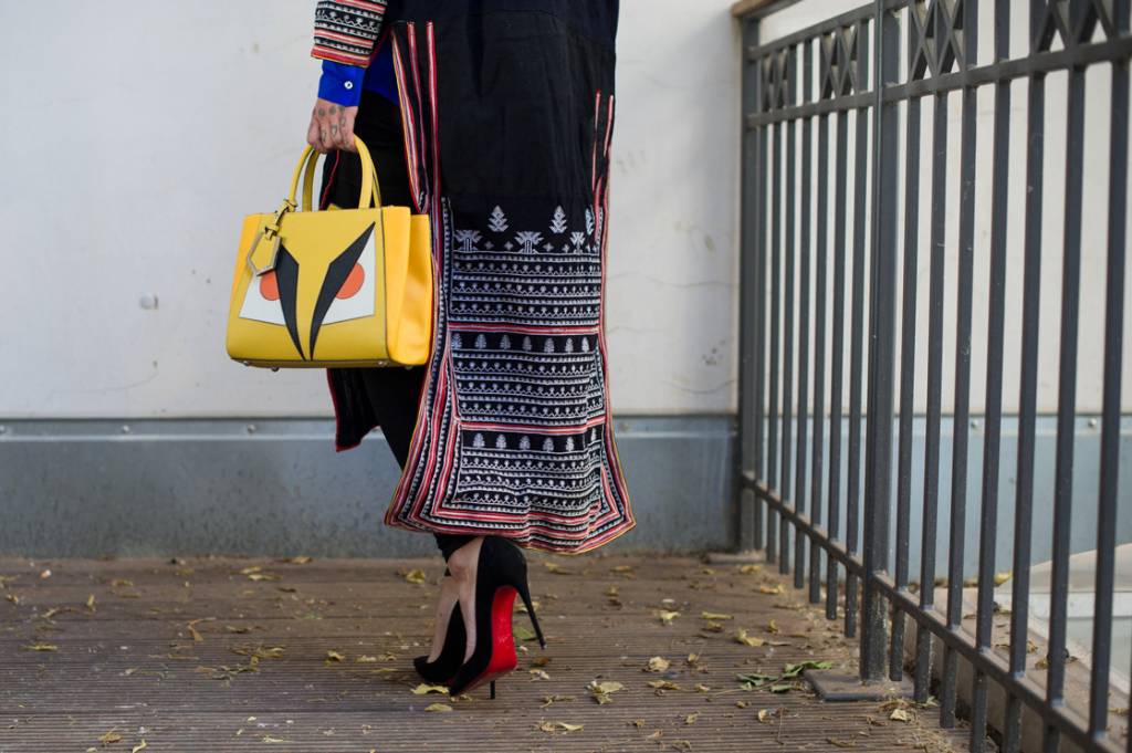 christian louboutin shoes, fendi bag, berlin street style, kimono