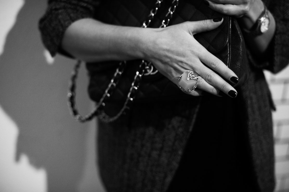 party style, chanel bag, statement ring