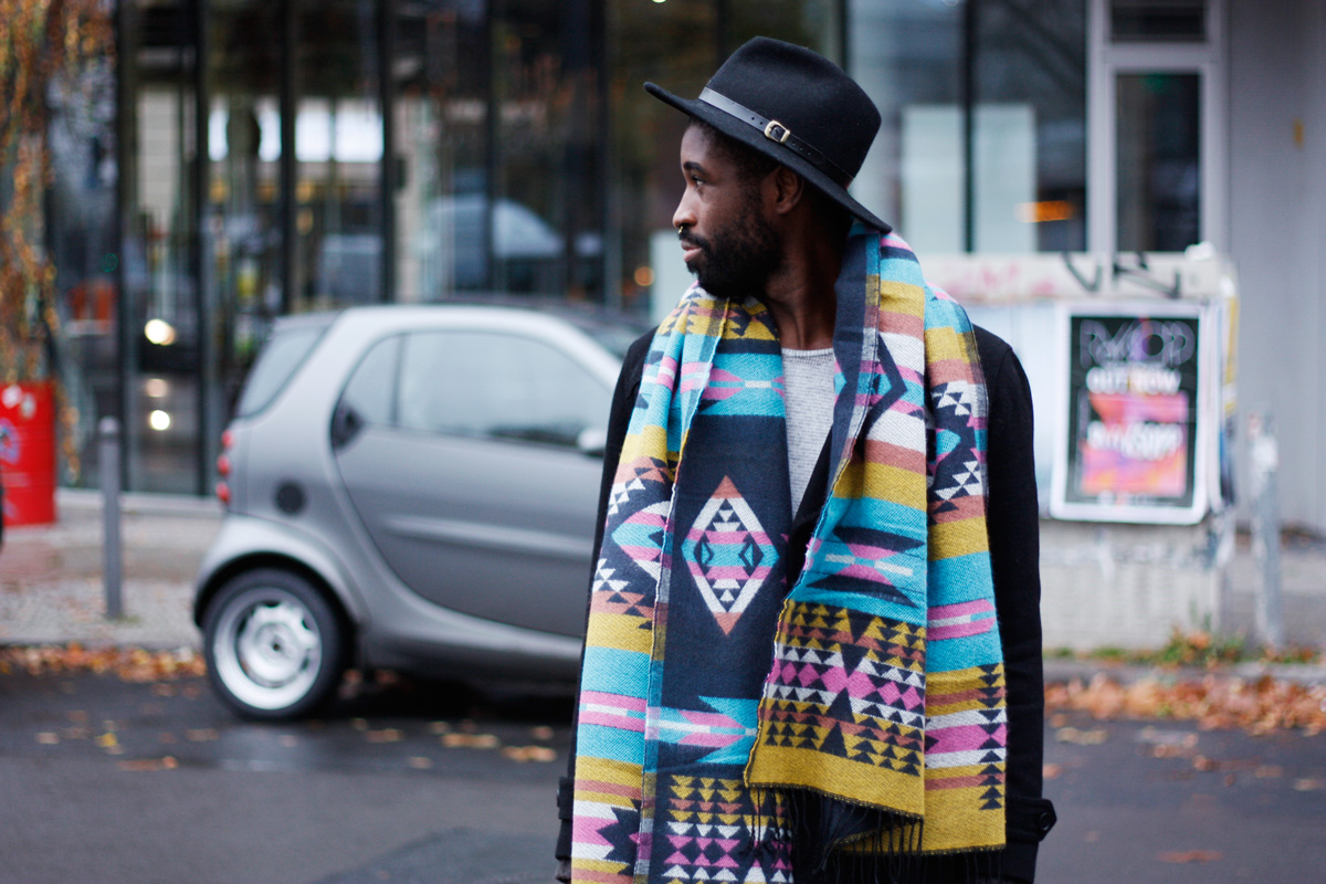 oversized scarf, winter, street style men