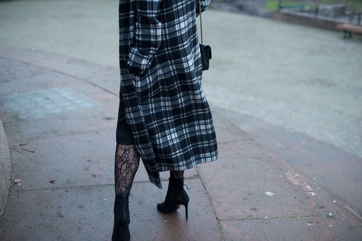 lace checks, black white, look of the day